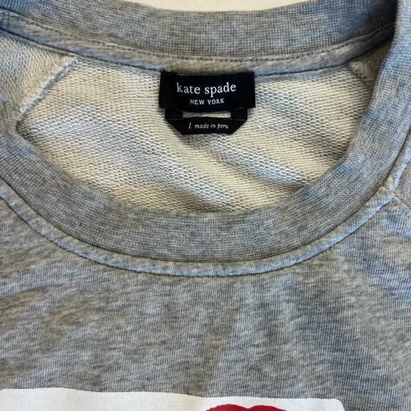 kate spade Coffee Cup Lipstick Graphic Women’s Sweatshirt - Picture 3 of 6